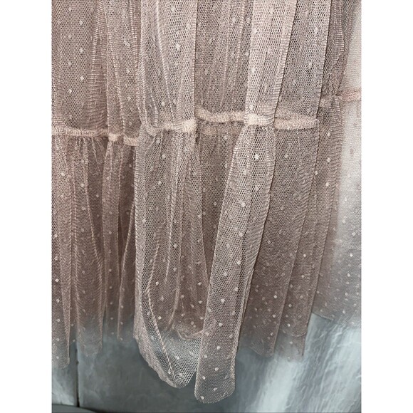 Anthropologie Serena Tiered Tulle Midi Skirt Pink Rose Size Small NWOT - Picture 5 of 6